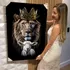 Quadro Decorativo Grande Religioso Leão De Judá E O Cordeiro