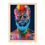 Quadro Decorativo Homem Neon Vibes Colorido