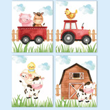 Quadro Decorativo Infantil Fazenda Safari Desenho Animais