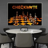 Quadro Decorativo Jogo Xadrez