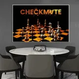 Quadro Decorativo Jogo Xadrez
