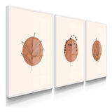 Quadro Decorativo Kit Boho Botânico 70x50 Com Vidros