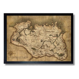 Quadro Decorativo Mapa Elder Scrolls Skyrim