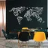 Quadro Decorativo Mapa Mundi Mdf 6mm Cor Branco Cor Da Armação Mapa Mundi Geométrico
