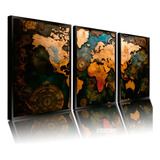 Quadro Decorativo Mapa Mundi