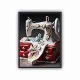 Quadro Decorativo Maquina De Costura Antiga 45x33 