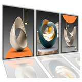 Quadro Decorativo Minimalista Abstrato Geometrico Luxo Sala