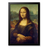 Quadro Decorativo Mona Lisa Leonardo Da Vinci A3 40 X 30 Cm