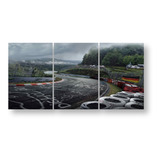 Quadro Decorativo Mosaico Autódromo Pista De Carro F1 Oficin