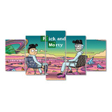 Quadro Decorativo Mosaico Rick Morty Breaking Bad 158x65