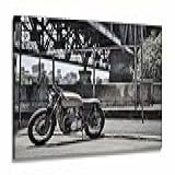 Quadro Decorativo Moto Honda Em Tecido Canvas 130x60
