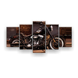 Quadro Decorativo Moto Modelo Antigo 129x61