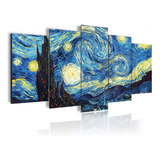 Quadro Decorativo Noite Estrelada Van Gogh Fácil Instalção