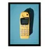 Quadro Decorativo Nokia Tijolão Amarelo.