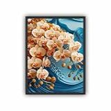 Quadro Decorativo Orquideas Flor Arte Moldura Preta