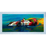 Quadro Decorativo Panorâmico 120x55 Ayrton Senna Fórmula 1