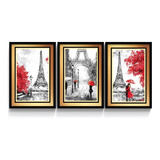 Quadro Decorativo Paris Casal Romantico Vintage Quarto