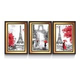 Quadro Decorativo Paris Casal Romantico Vintage Sala Quarto