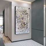 Quadro Decorativo Pollock Pintado Artista Plástico