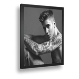 Quadro Decorativo Poste Justin Bieber Calvin Klein Vidro A3