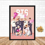 Quadro Decorativo Poster Banda Pop Coreana Bts