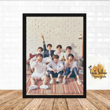 Quadro Decorativo Poster C moldura Banda Pop Coreana Bts 08