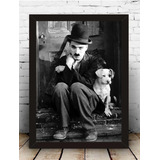 Quadro Decorativo Poster Charlie Chaplin Preto E Branco A4