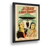 Quadro Decorativo Poster Chaves Serie Retro Disco Voador A3