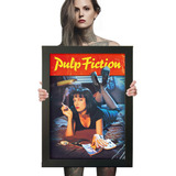 Quadro Decorativo Poster Pulp Fiction Cinema Retro 60x42 A2
