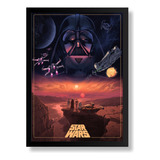 Quadro Decorativo Poster Star Wars Darth Vader Arte A3