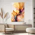 Quadro Decorativo Pra Sala Abstrato Cores Quente 100x70 Cor Colorido Armação Impressão Nas Laterais