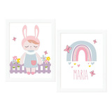 Quadro Decorativo Quarto Menina Boneca Mettoo A3 Com Nome