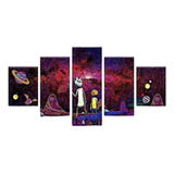 Quadro Decorativo Rick E Morth Universo Mosaico Para Quarto