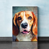 Quadro Decorativo Sala 30x45cm Cachorro Beagle