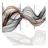Quadro Decorativo Sala Abstrato 120x60cm Efeito Ondas Escritório Quarto Hall Moderno Luxo Grande