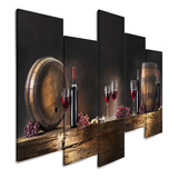 Quadro Decorativo Sala Cozinha Vinho Luxo