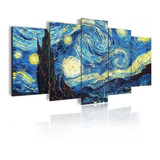 Quadro Decorativo Sala Mosaico Van Gogh Noite Estrela