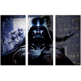 Quadro Decorativo Star Wars Filmes Cinema Mosaico 3 Pçs P010