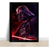 Quadro Decorativo Stars Wars Darth Vader Arte Dark Side A3