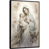 Quadro Decorativo Tela Canvas Maria Jesus Religioso Exg