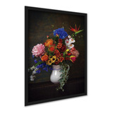 Quadro Decorativo Vaso De Flor Realista Rustico A4 20x30cm