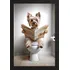 Quadro Divertido Cachorro Banheiro A3(33x45cm)