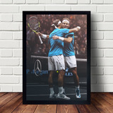 Quadro Dos Tenistas Rafel Nadal Roger Federer
