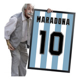 Quadro E Moldura Camiseta Times De Futebol Camisa 10 84x60cm