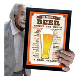 Quadro E Moldura Cerveja Antiga Old Beer Propaganda 30x21cm