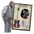 Quadro E Moldura Guitarra Famosa Rock Autografo Ass 84x60cm