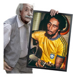 Quadro E Moldura Reggae Music Bob Peter Tosh Rasta 60x42cm