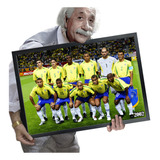 Quadro E Moldura Seleção Brasileira Brasil Copa Fifa 60x42cm