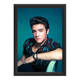 Quadro Elvis Presley - 33x45 Cm - Moldura Com Vidro A3. 