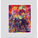 Quadro Elvis Presley Rei Do Rock Banda Anos 60 70 Vintage